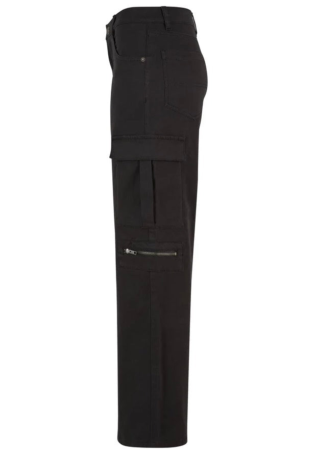 Urban Classics - Ladies Loose Utility Stretch Twill Black - Pants Sale View