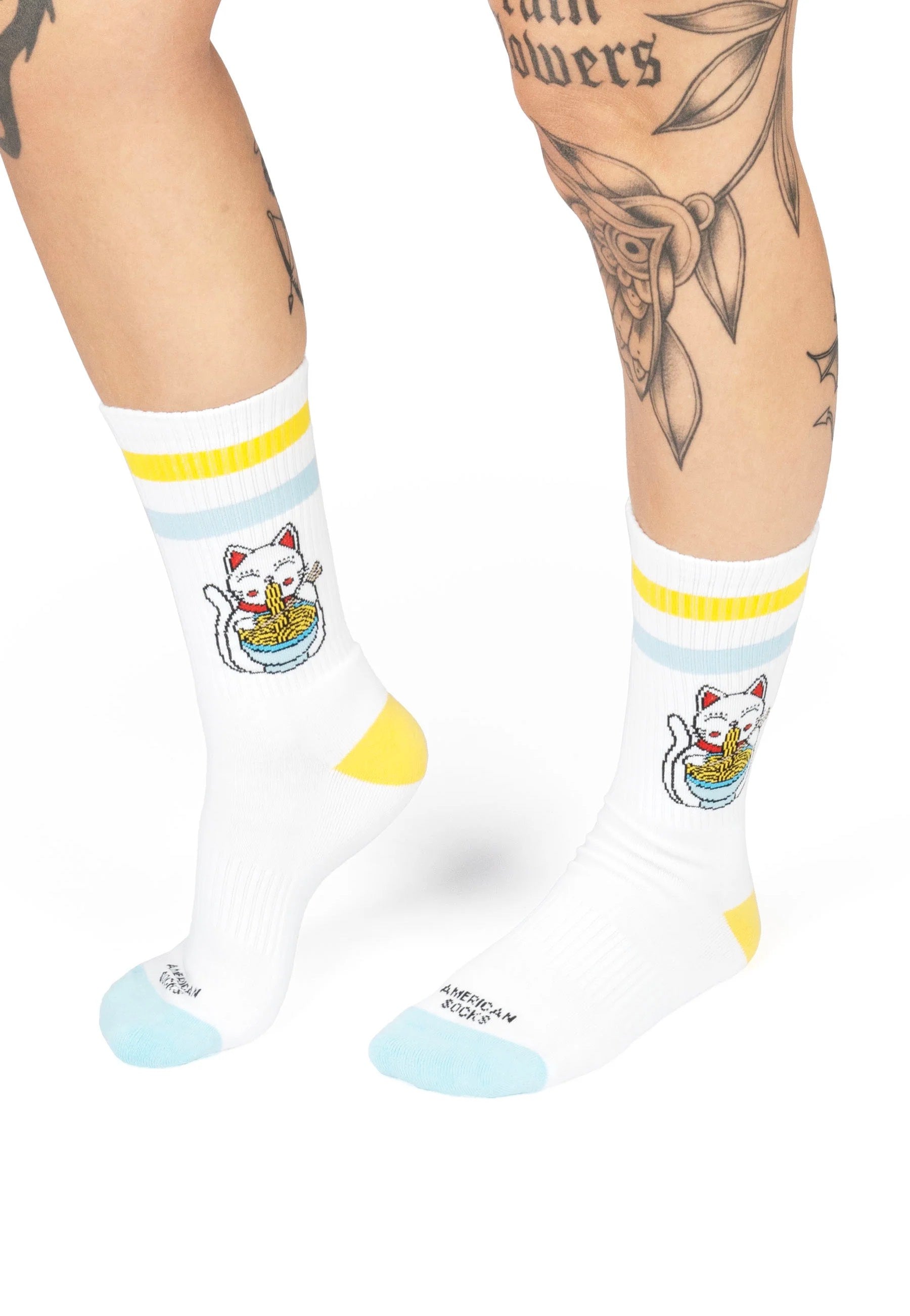 American Socks - Neko Mid High White - Socks Cheap Sale Looking For