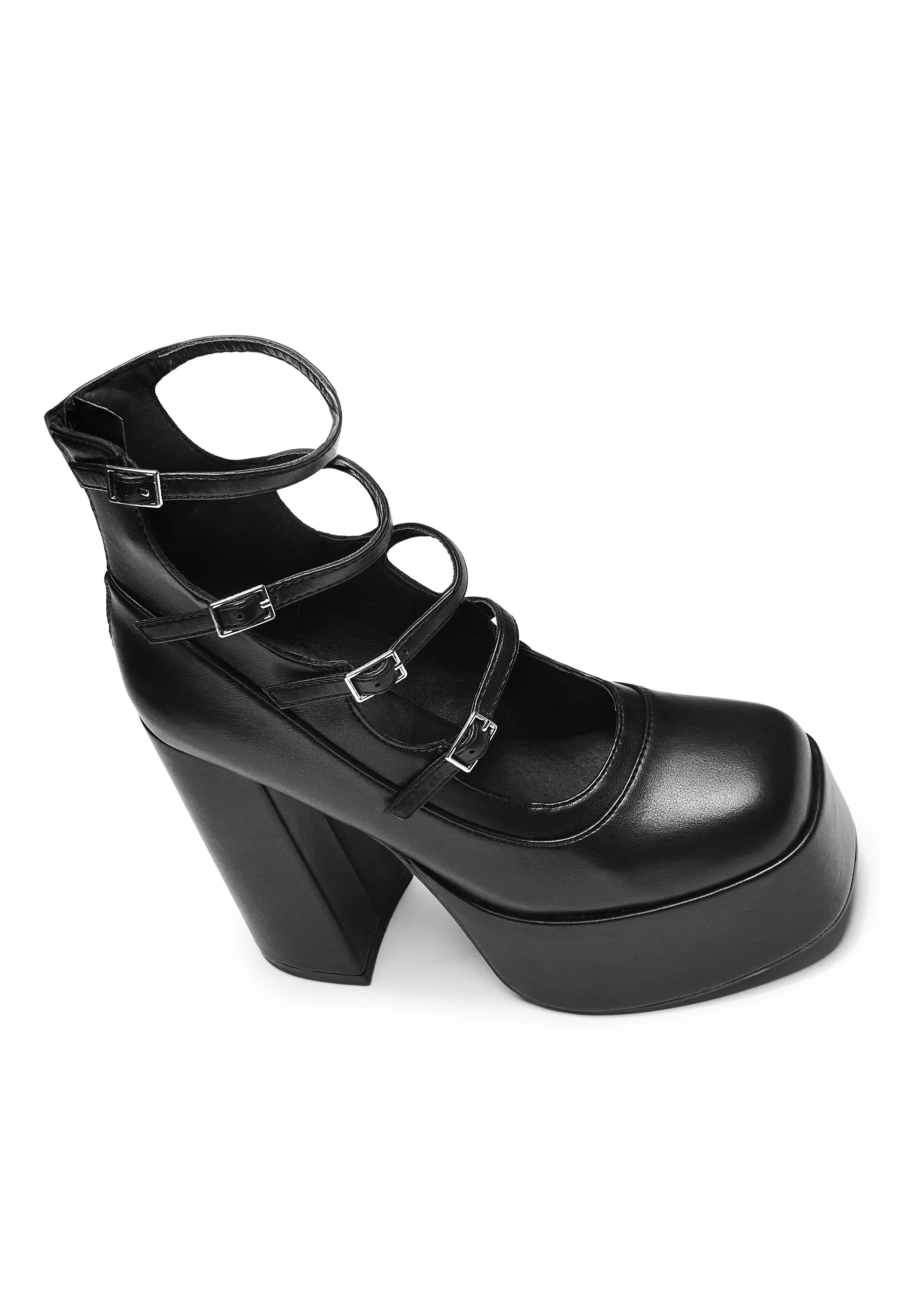 Koi Footwear - Gurren Strappy Platform Black - Heels Order Cheap Online