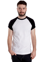 Urban Classics - Raglan Contrast White/Black - T-Shirt Free Shipping For Sale