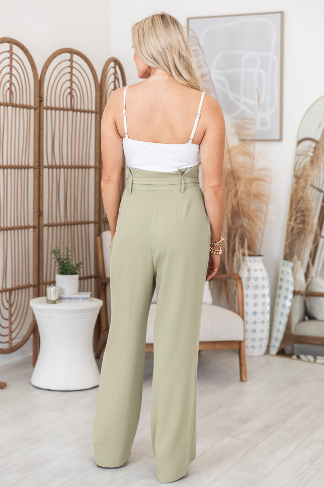 Sweet Gesture Green Paperbag-Waist Jumpsuit FINAL SALE Largest Supplier For Sale