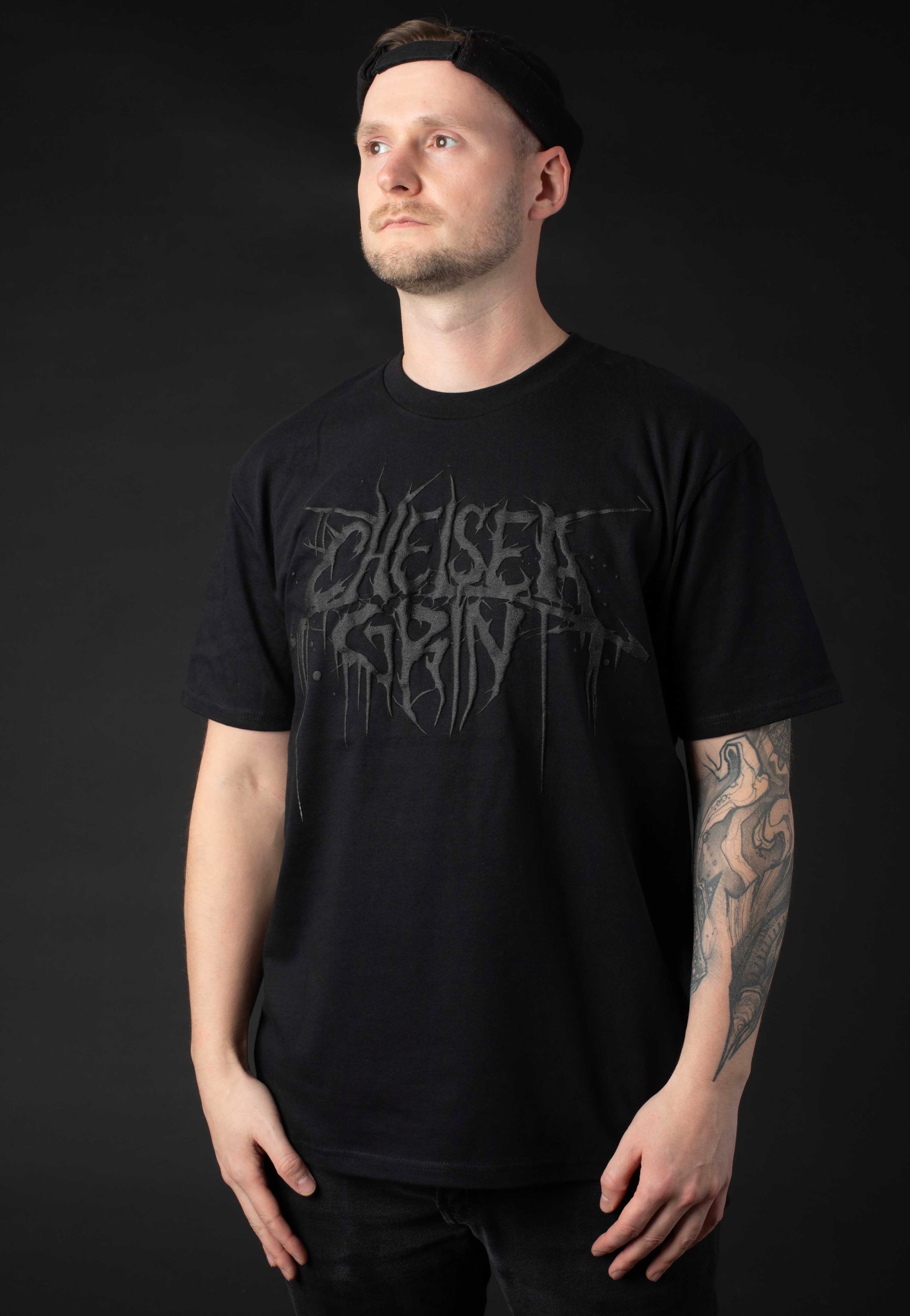 Chelsea Grin - Logo Limited Black On Black - T-Shirt Sale Genuine