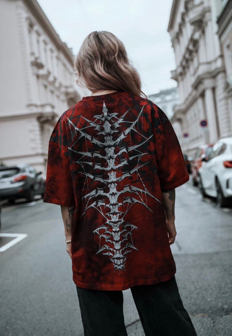 Stay Cold Apparel - Nocturnal Lifelines Heavy Oversized Red Acid - T-Shirt Deals