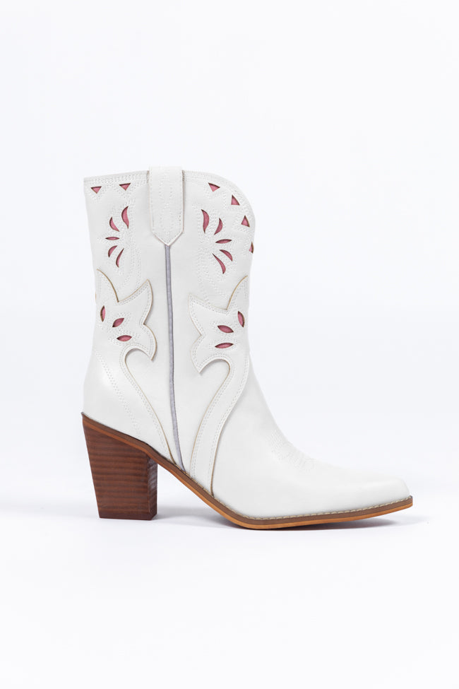 Dallas White Pointed Toe Booties Pices Cheap Pice