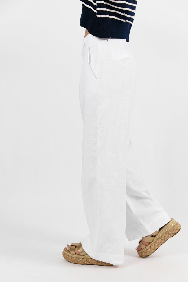 Day Off Ivory Linen Blend Pants Best Wholesale