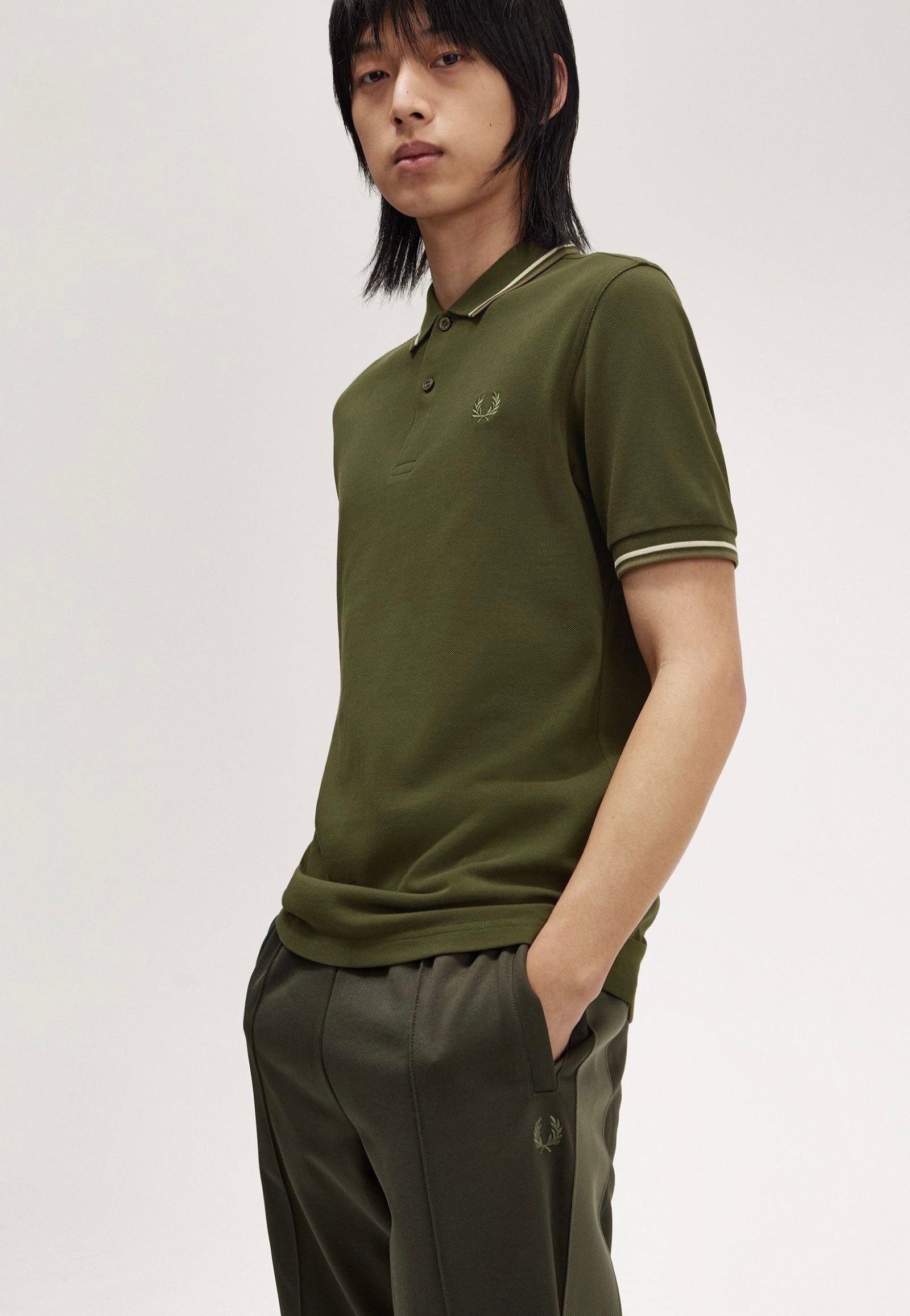 Fred Perry - The Twin Tipped Hntgrn/Loyst/Lwg - Polo Discount Store