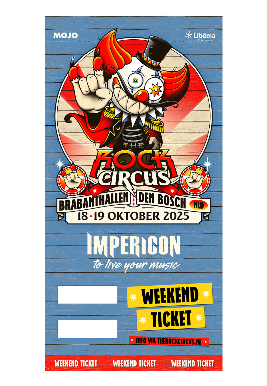 The Rock Circus - 17./18./19.10.2025  Den Bosch Weekend - Ticket For Sale Cheap Pice From China