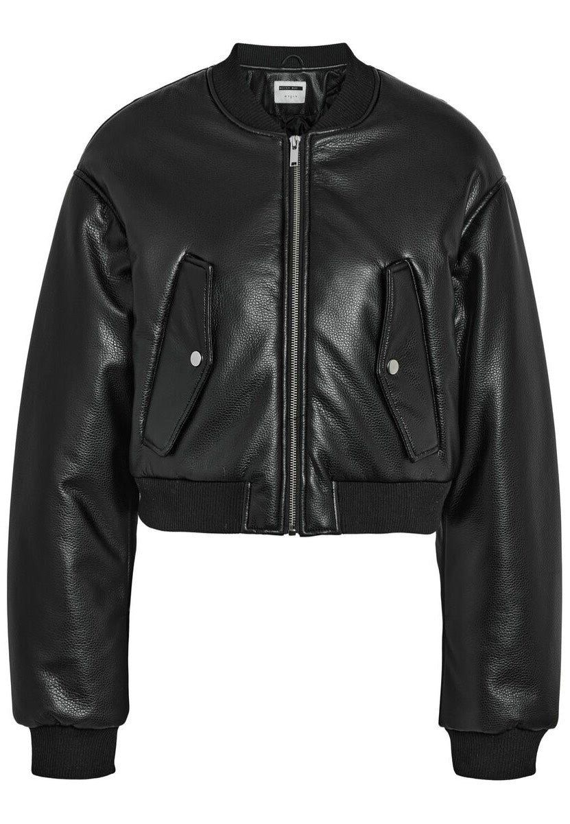 Noisy May - Eileen Pu Structured Black - Leather Jacket Discount Shop For