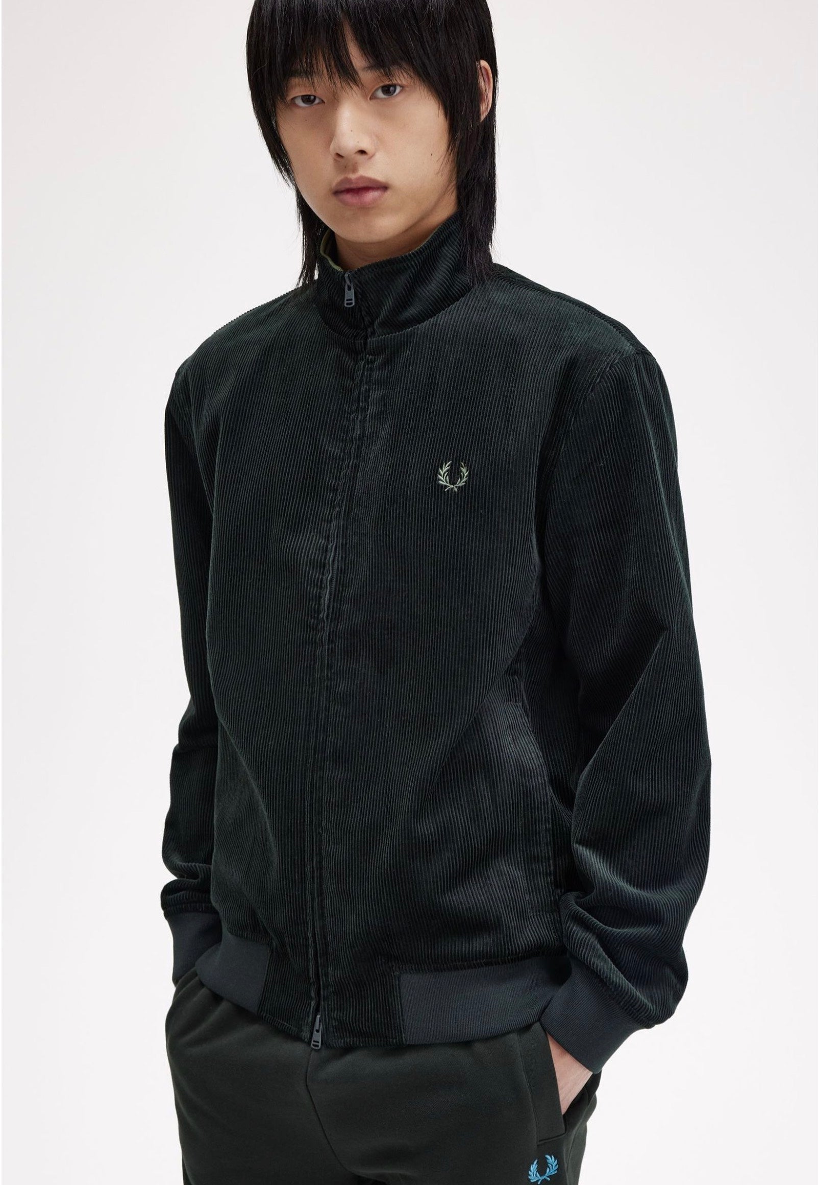 Fred Perry - Cord Brentham Night Green - Jacket Free Shipping Shop For