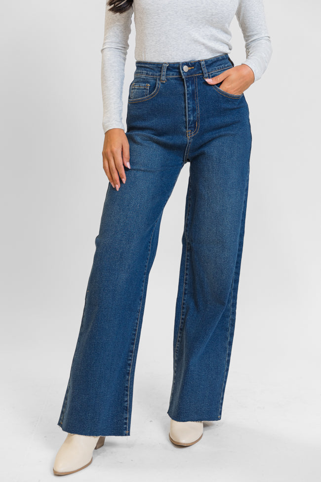 Kelsea Dark Wash Wide Leg Jeans Discount Wide Range Of