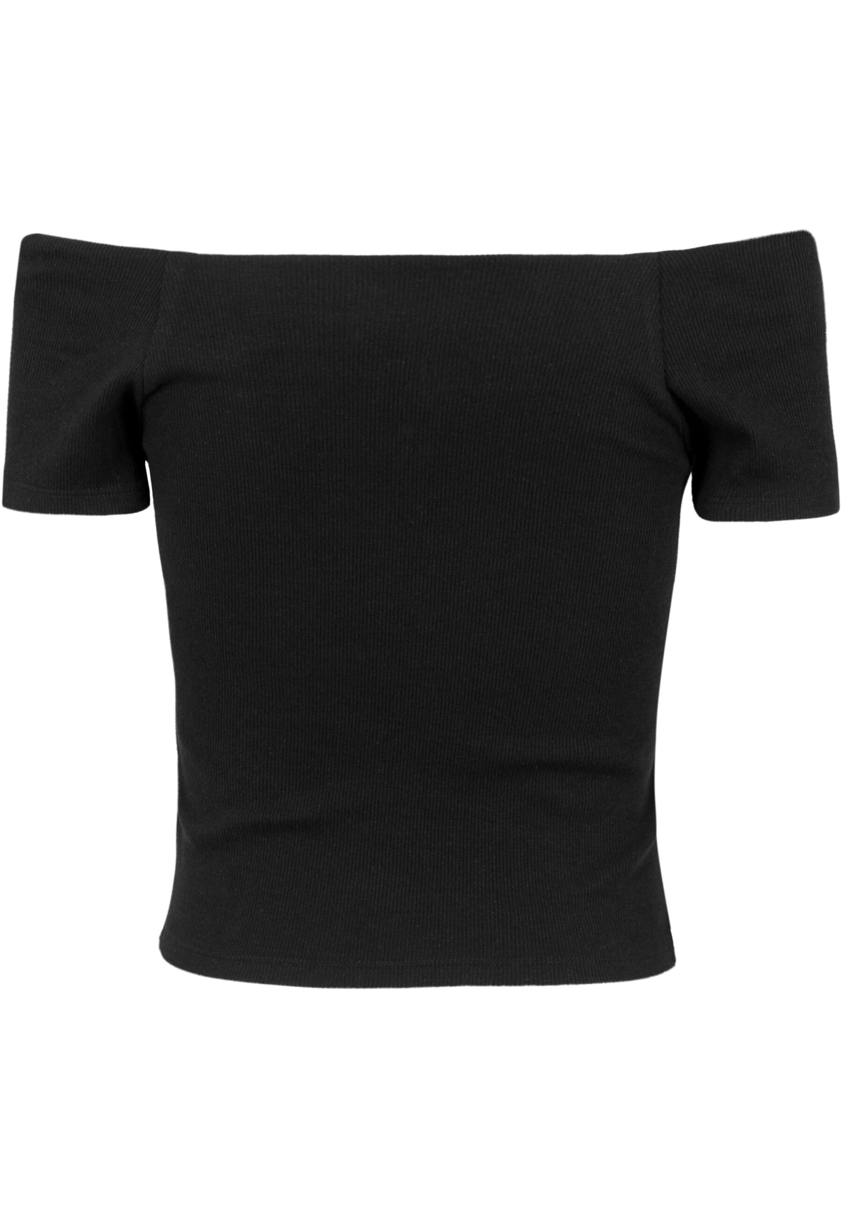 Urban Classics - Ladies Off Shoulder Rib Black - T-Shirt For Sale Free Shipping