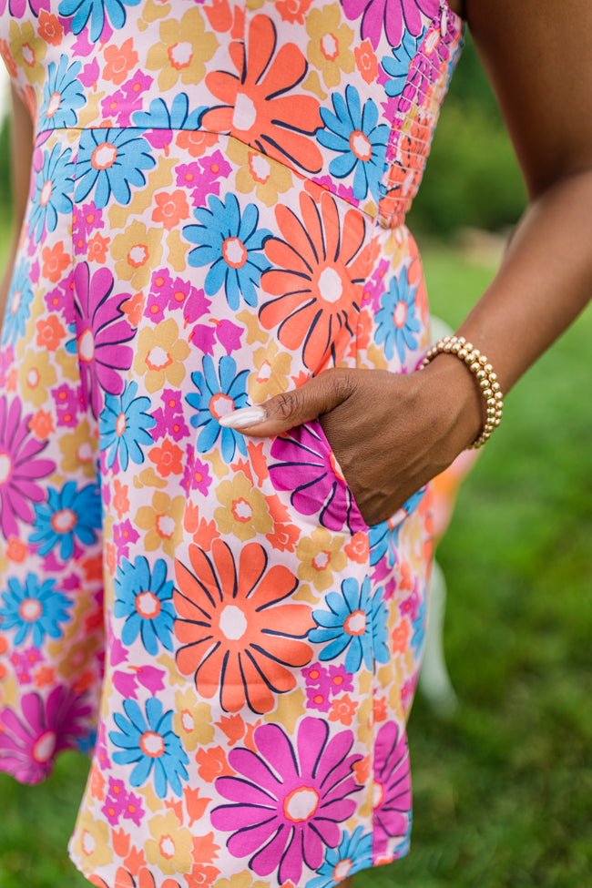 Sunbeam Bouquet Multi Floral Print Romper Cheap Sale For Cheap