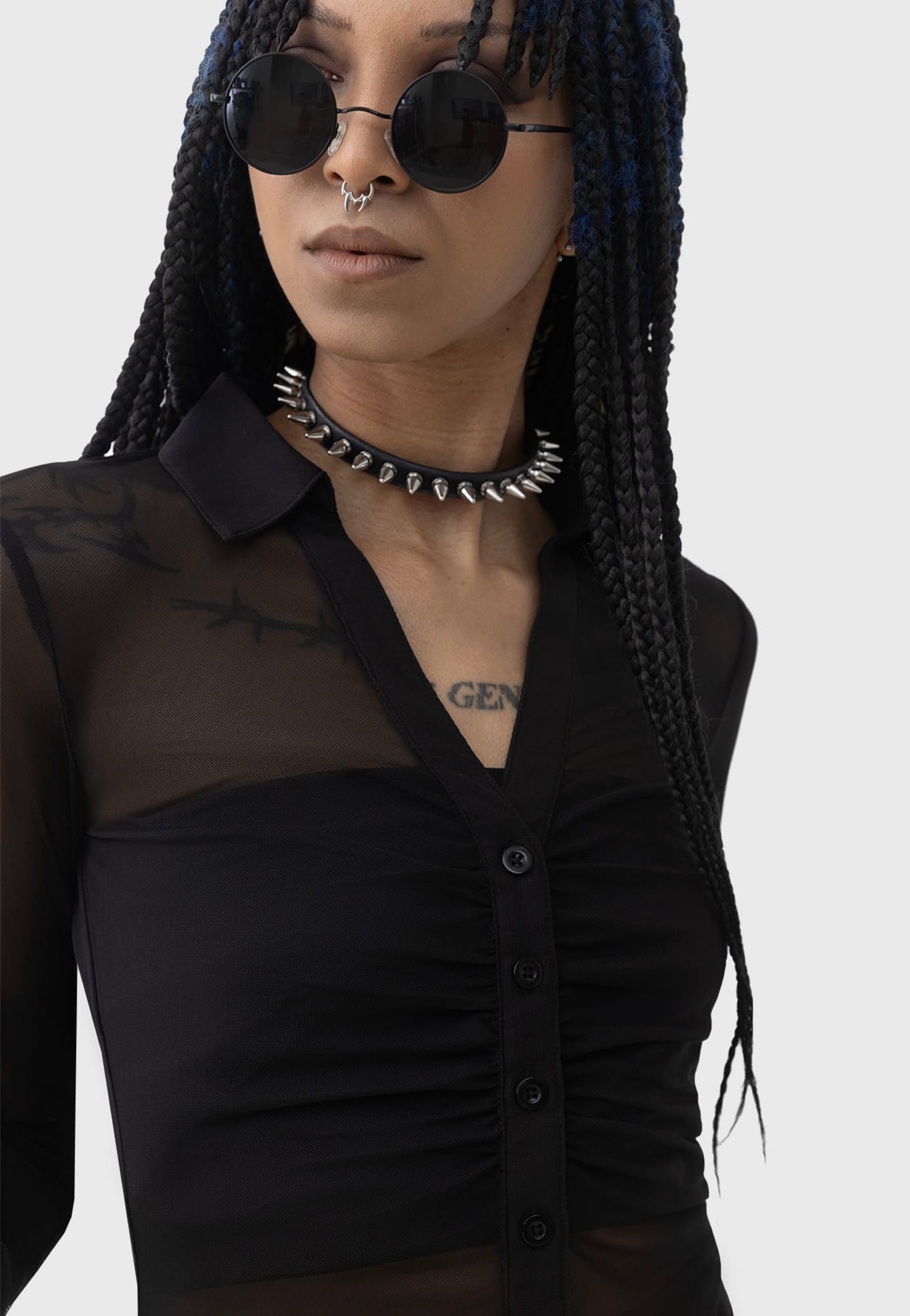 Killstar x Kihilist - After The After Mesh Black - Blouse Cheap Fashionable