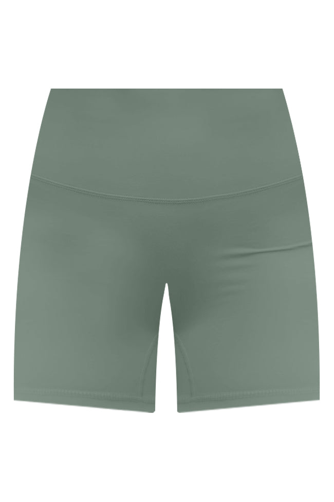 Pushing Forward Olive Biker Shorts FINAL SALE Clearance Recommend