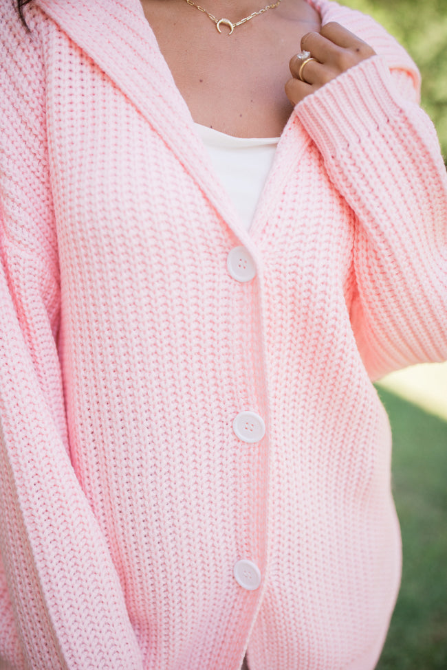 All In Theory Pink Oversized Cardigan Fast Delivery Sale Online