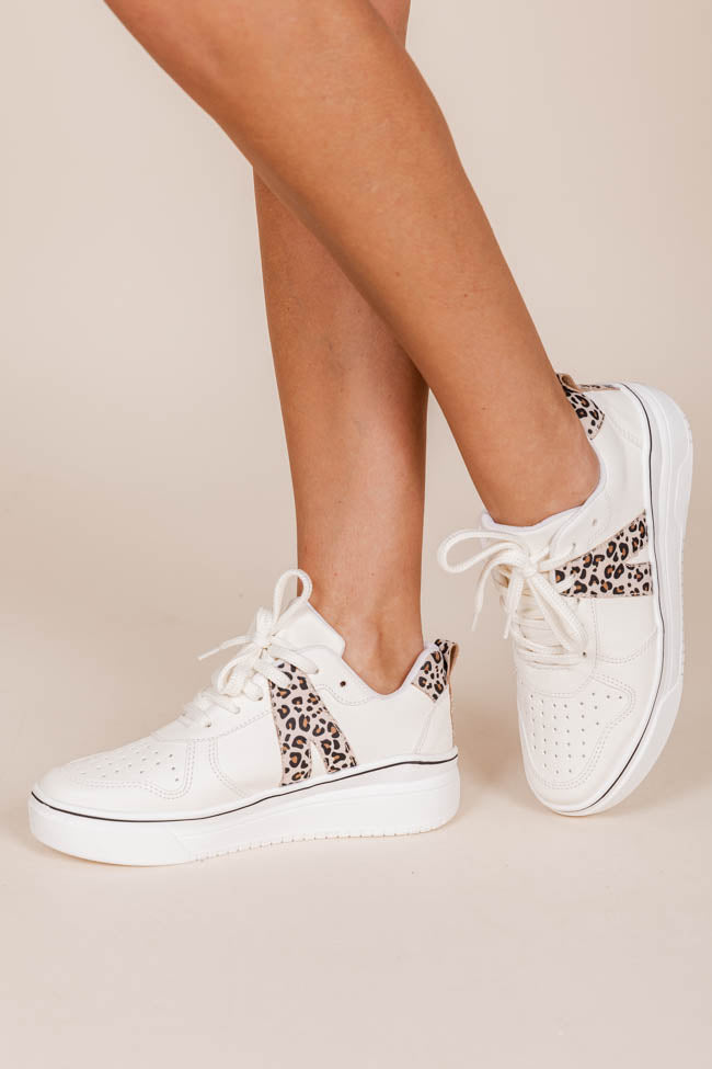 Edie Leopard and White Sneakers FINAL SALE Geniue Stockist For Sale