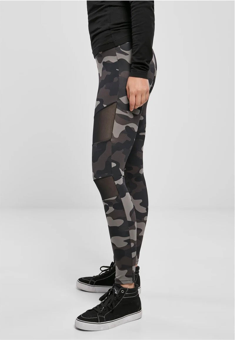 Urban Classics - Ladies Tech Mesh Darkcamo/Black - Leggings Pices Online