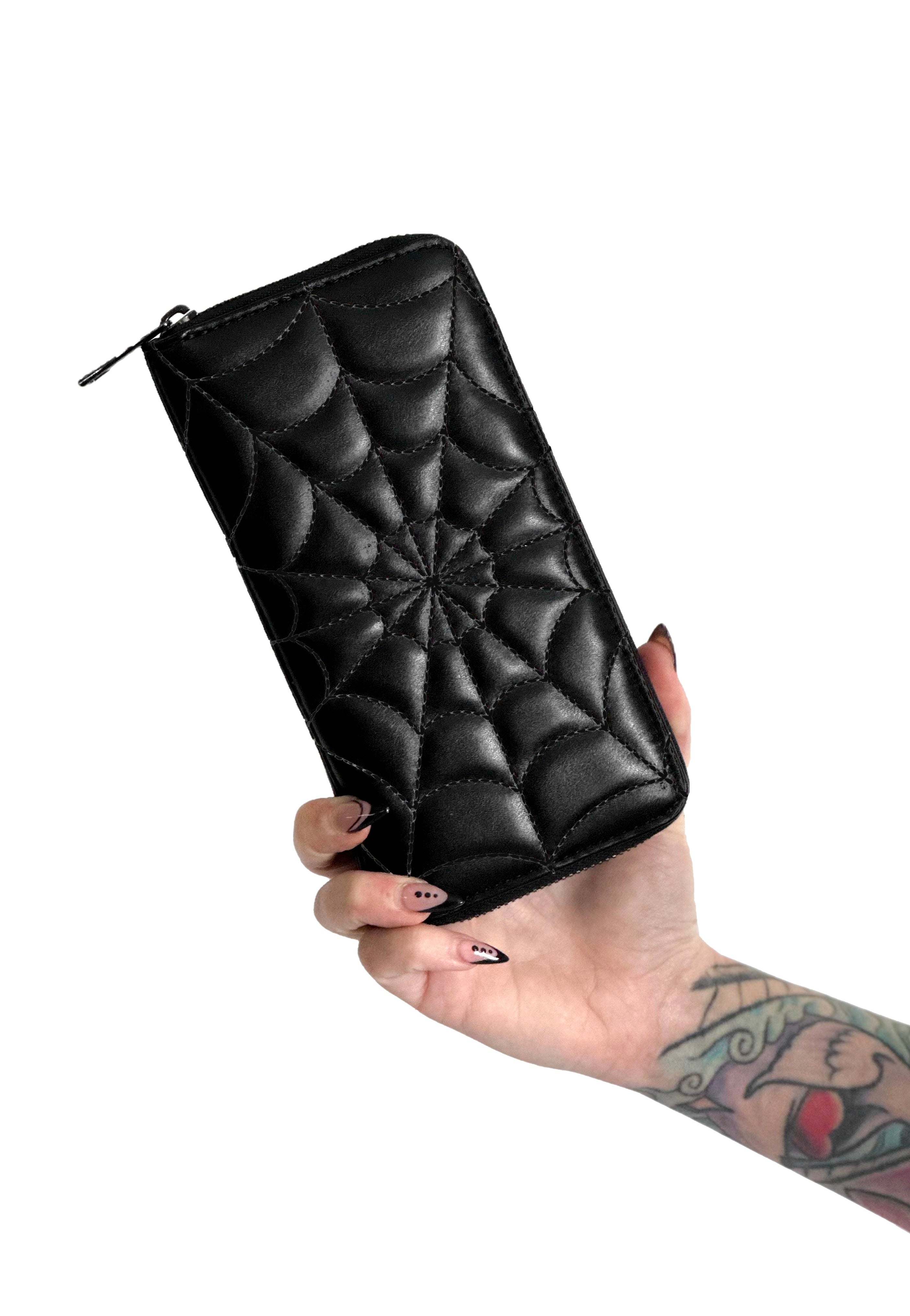 Foxblood - Spiderweb All Black - Wallet Clearance Recommend