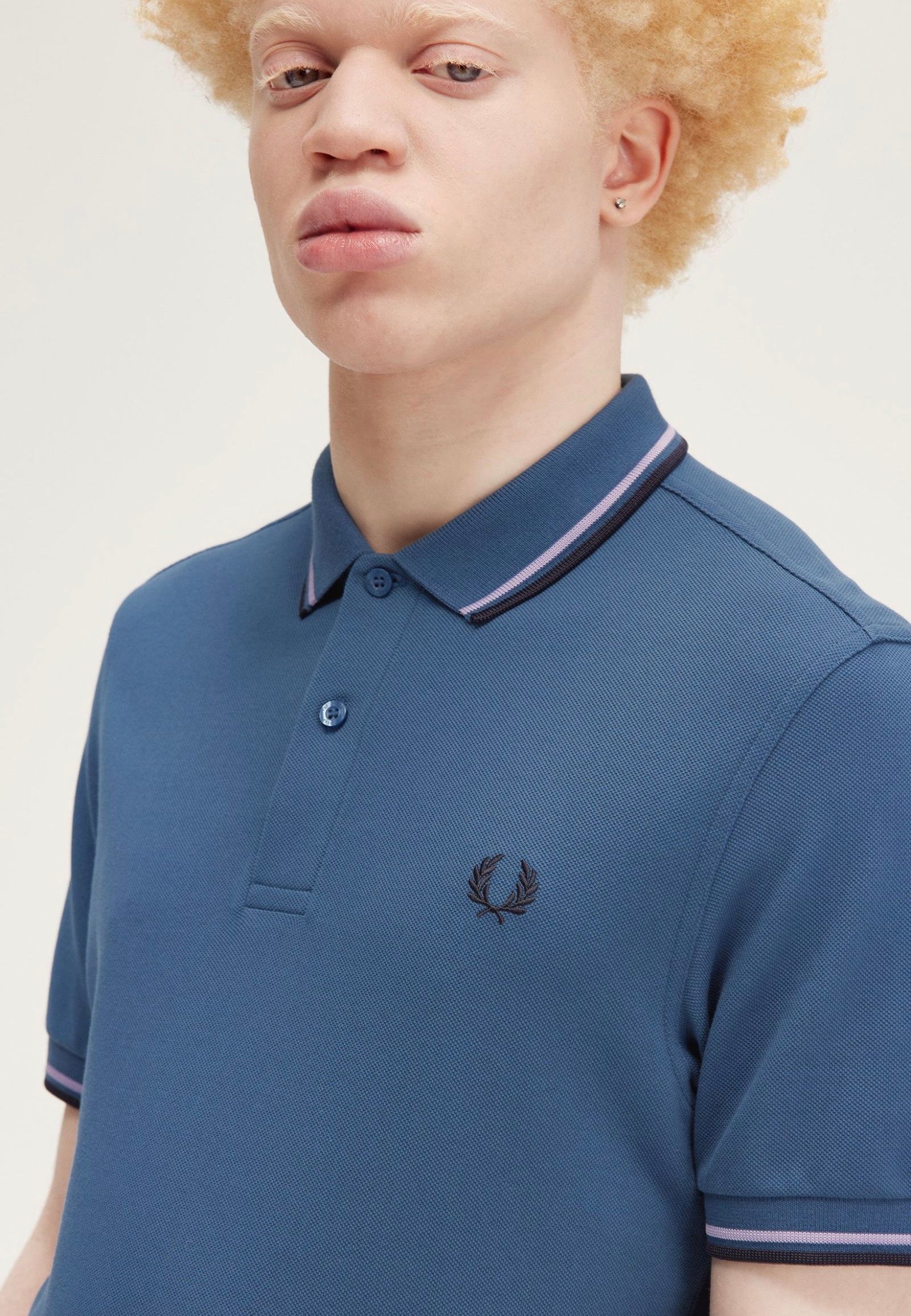 Fred Perry - The Twin Tipped Mdnbl/Ultvio/Nvy - Polo Outlet Sale Online