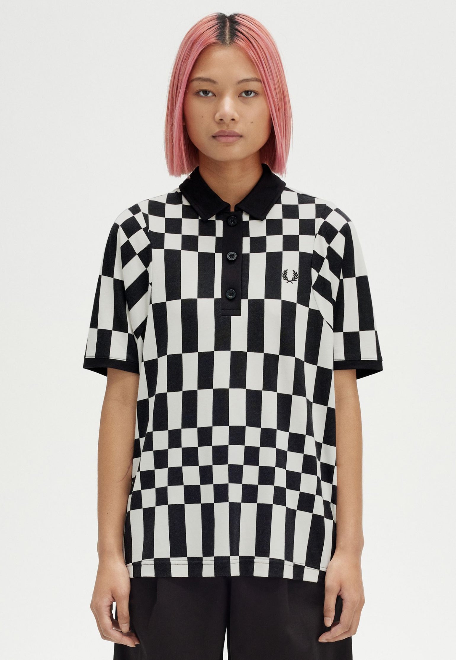 Fred Perry - Chequerboard Black - Polo For Sale Free Shipping