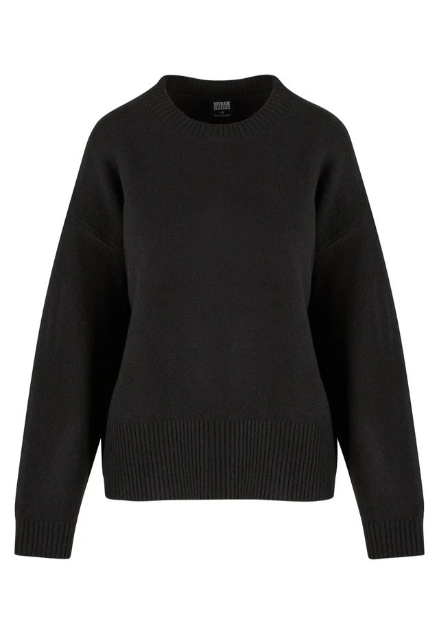 Urban Classics - Ladies Soft Oversized Black - Pullover Affordable Sale Online