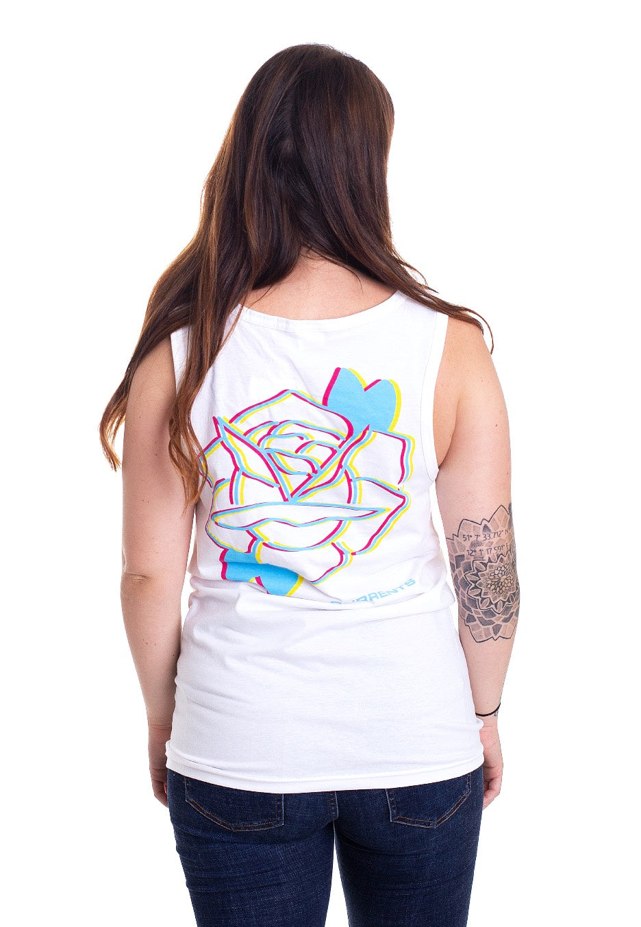 Currents - 3D Flower White - Tank Free Shipping Clearance