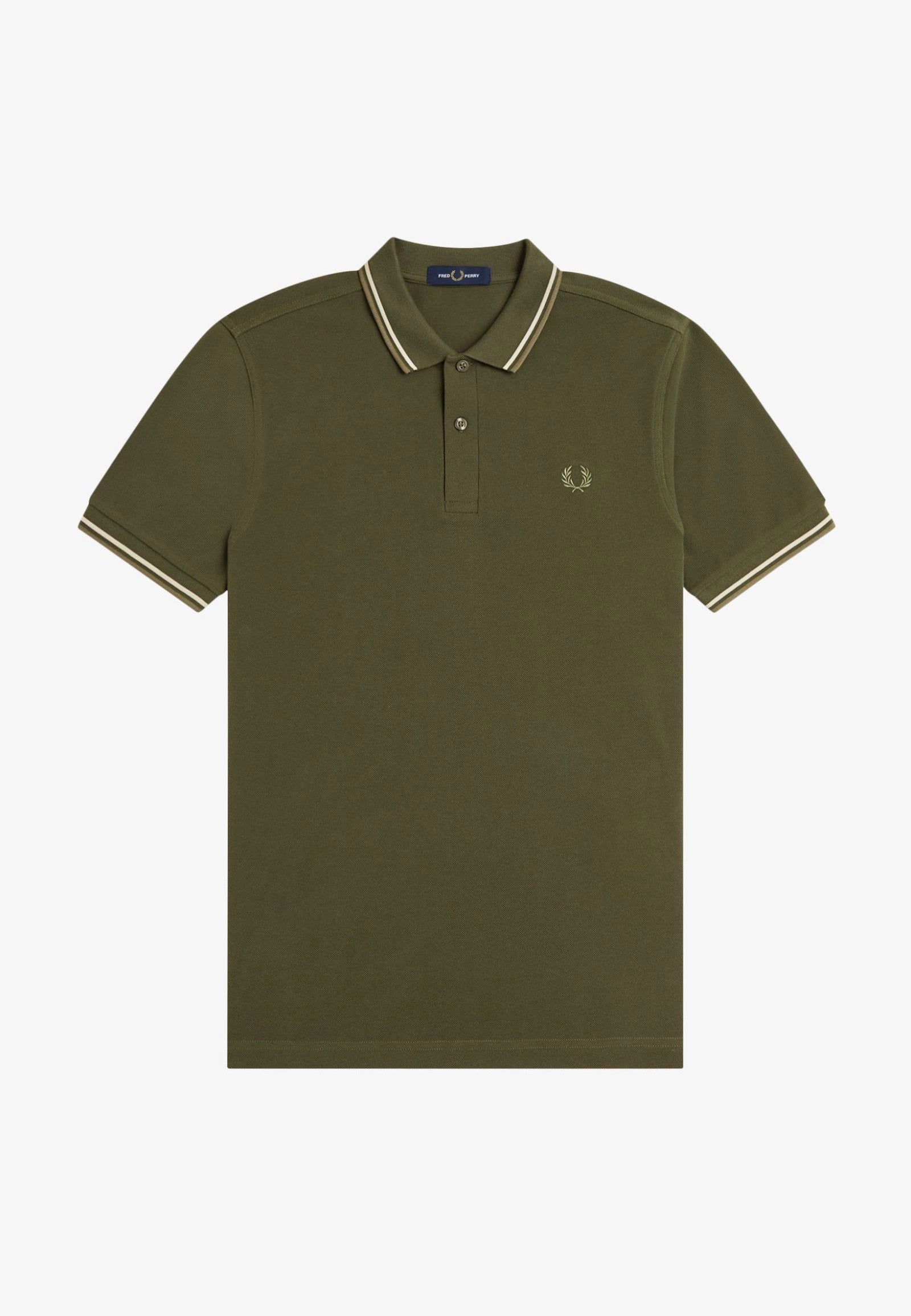 Fred Perry - The Twin Tipped Hntgrn/Loyst/Lwg - Polo Discount Store