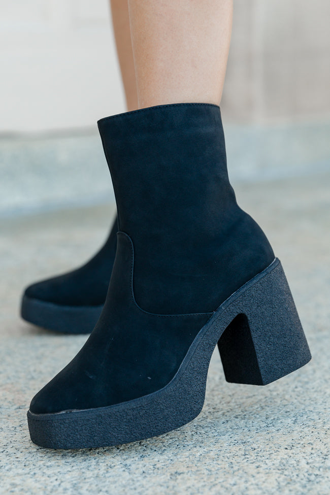 Hilary Black Square Toe Platform Booties FINAL SALE Cheap Sale Websites