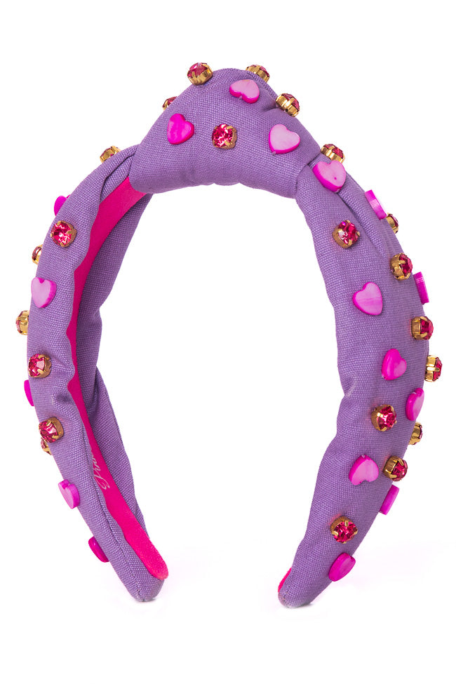 Purple Heart Jeweled Headband FINAL SALE Original Online