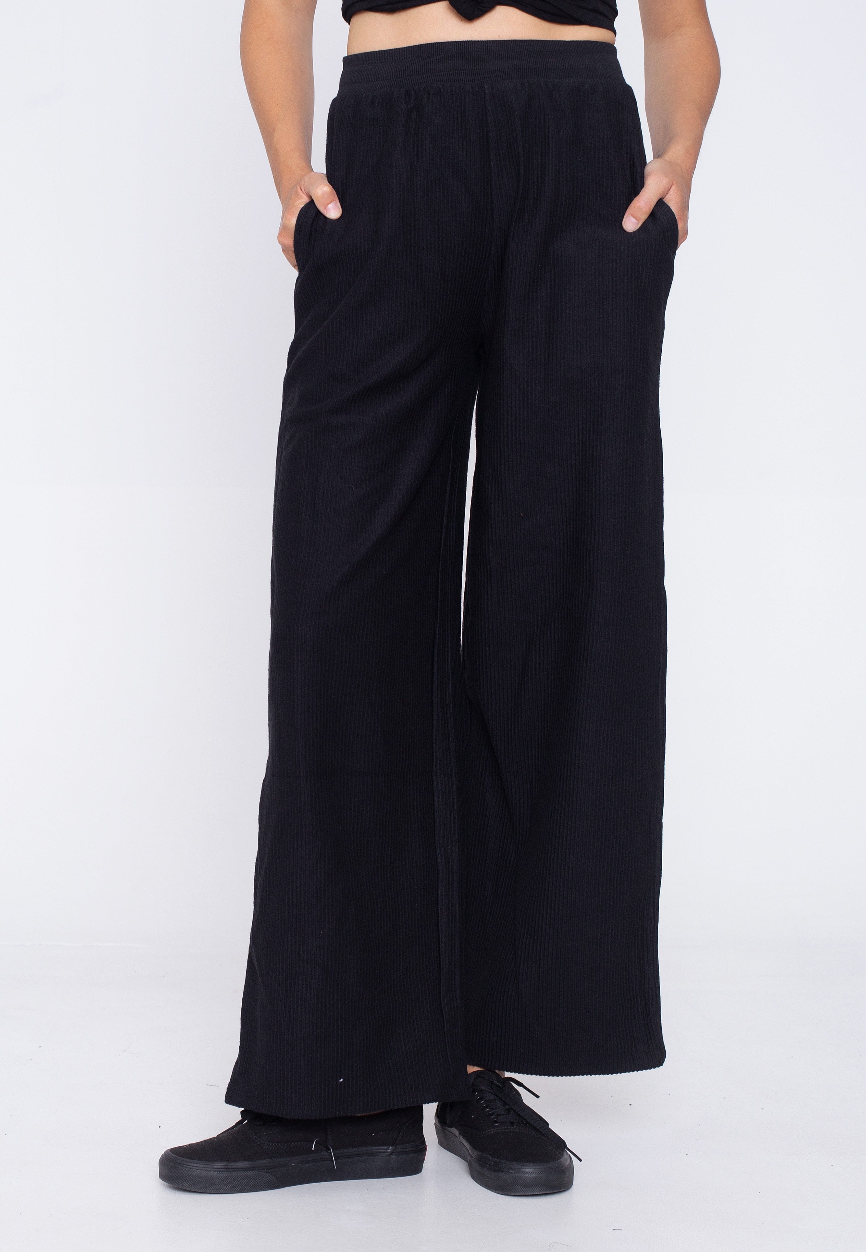 Urban Classics - Ladies Straight Rib Terry Black - Pants Sale Professional