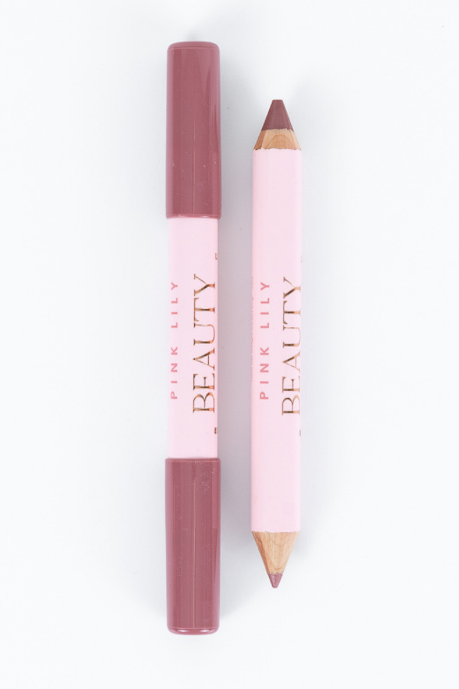 Pink Lily Beauty Double Bloom Dual Lipstick and Lip Liner - Mauve Moment Sale 2025 Unisex