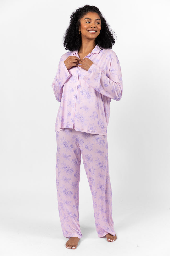 Sweet Dreams In Purple Floral Fantasy Pajama Pants FINAL SALE Cheap Sale Comfortable