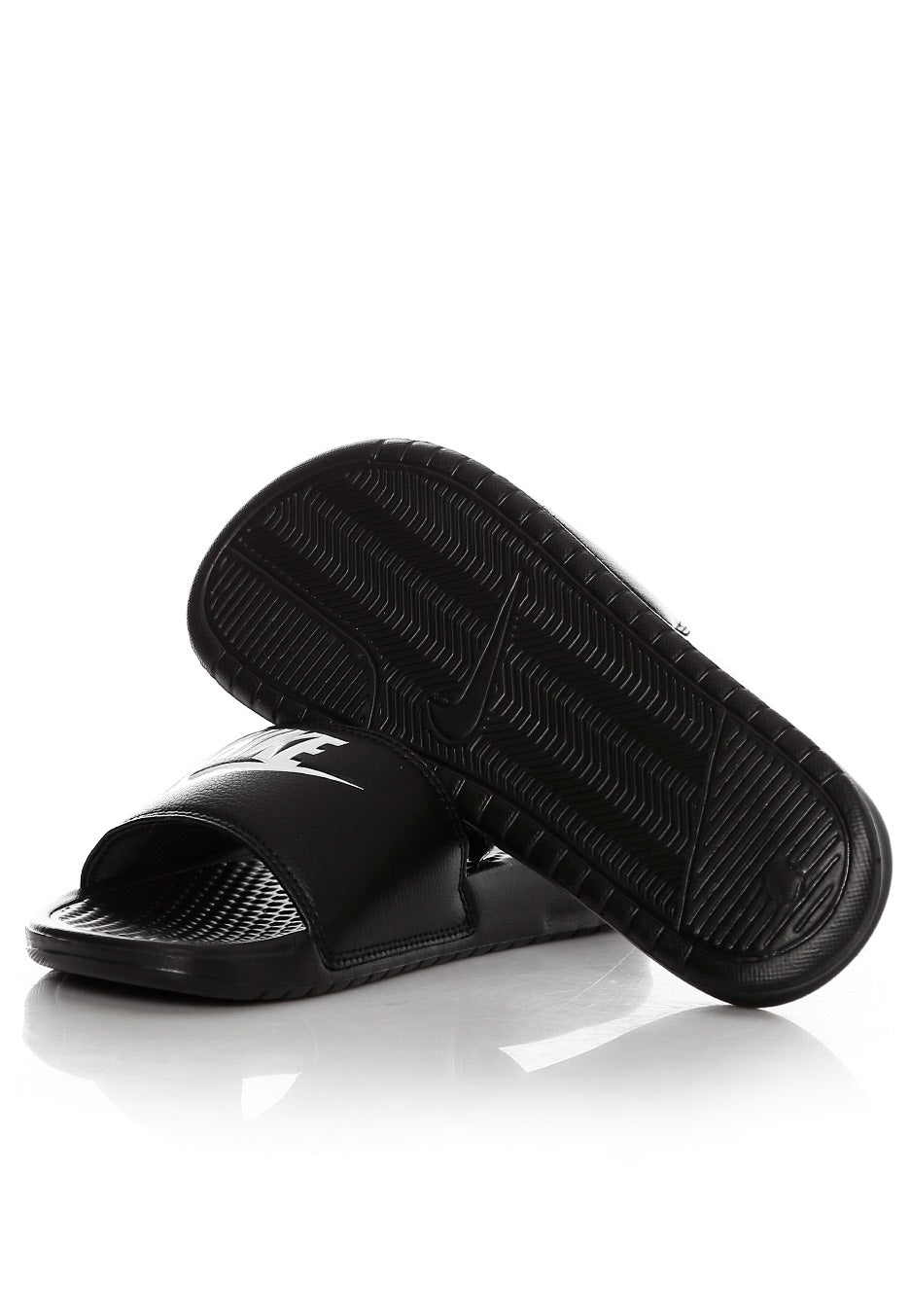 Nike - Benassi Just Do It. Black/White - Slides For Sale Cheap Online