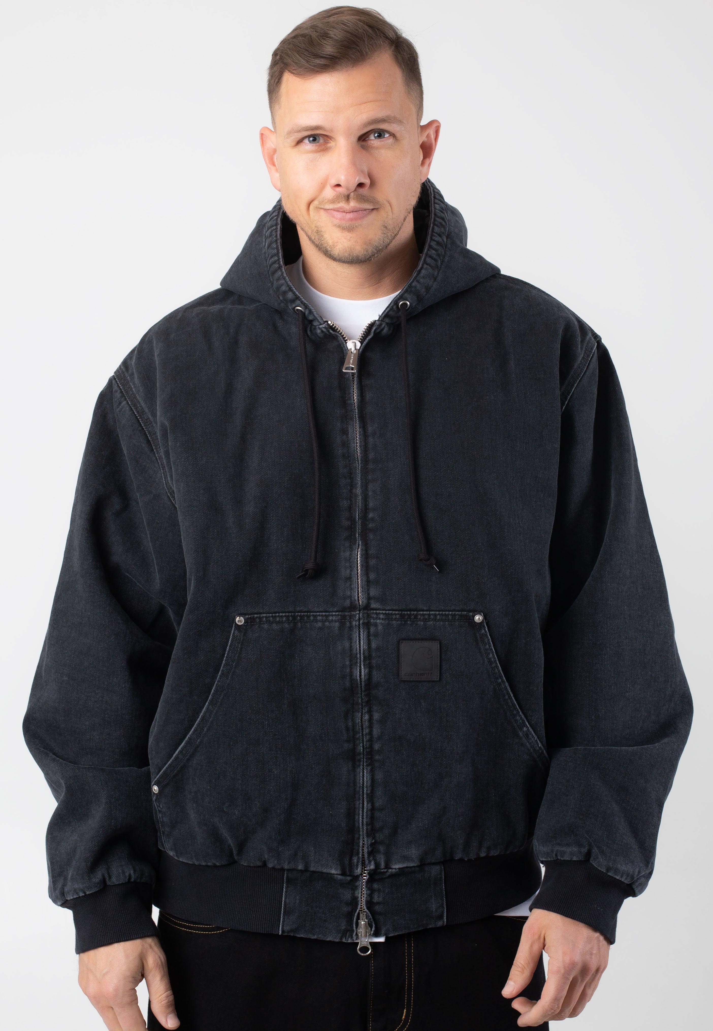 Carhartt WIP - OG Active Rivet Stone Washed Black - Jacket Clearance How Much