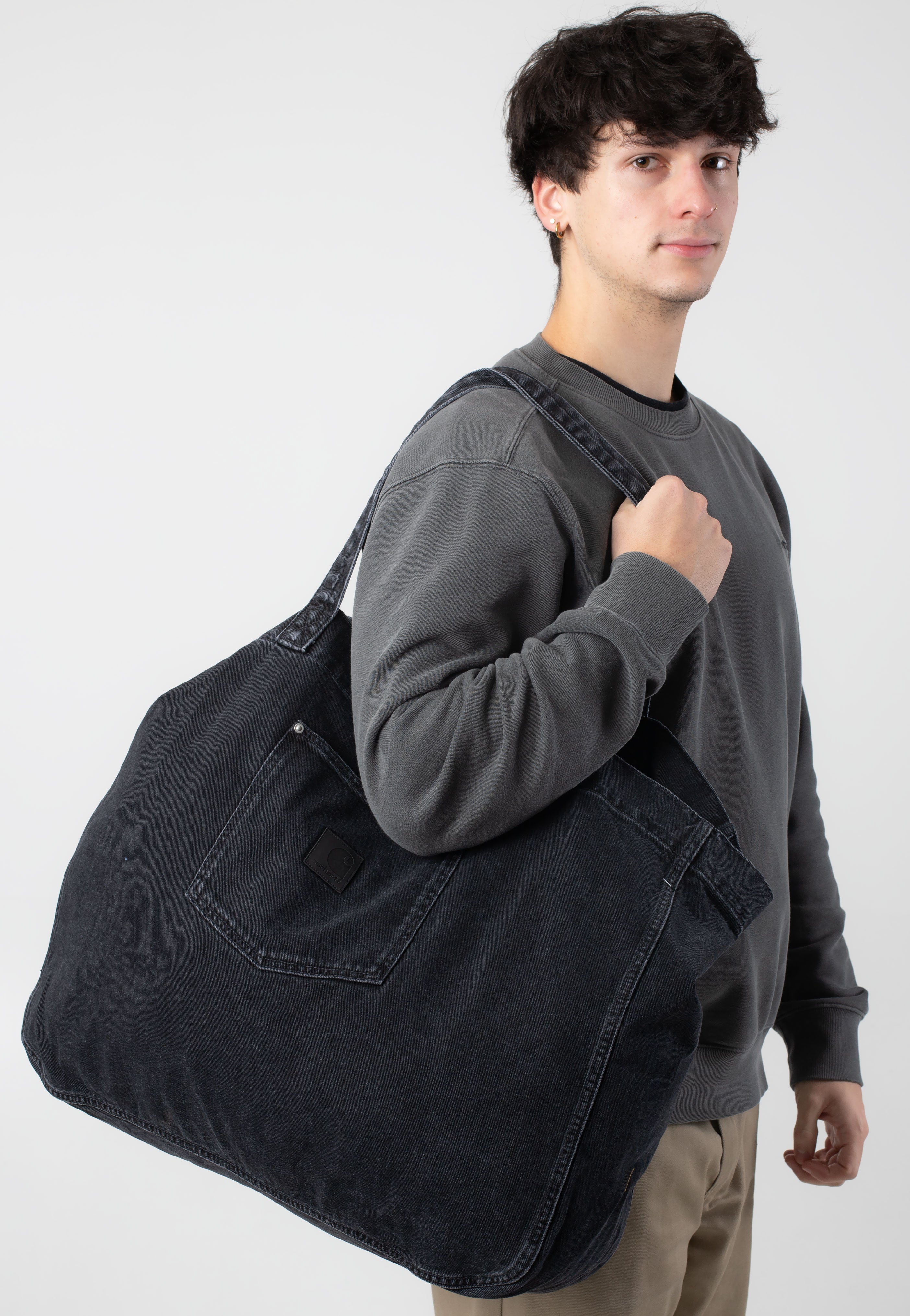 Carhartt WIP - Rivet Stone Washed Black - Tote Bag Online Online For Sale