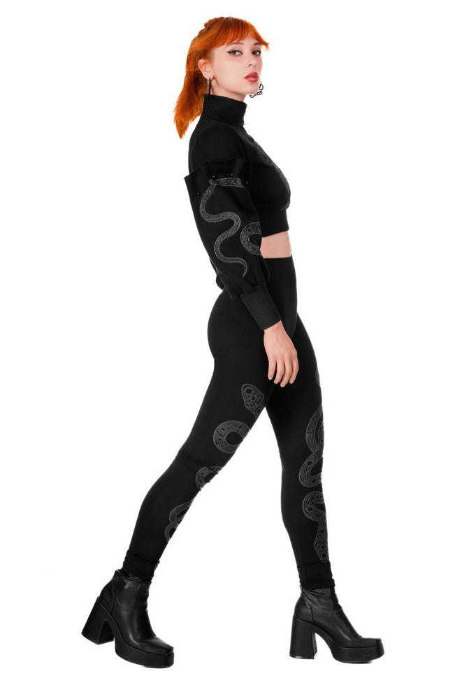 Restyle - Cathedral Snake Black - Leggings Deals Cheap Pice