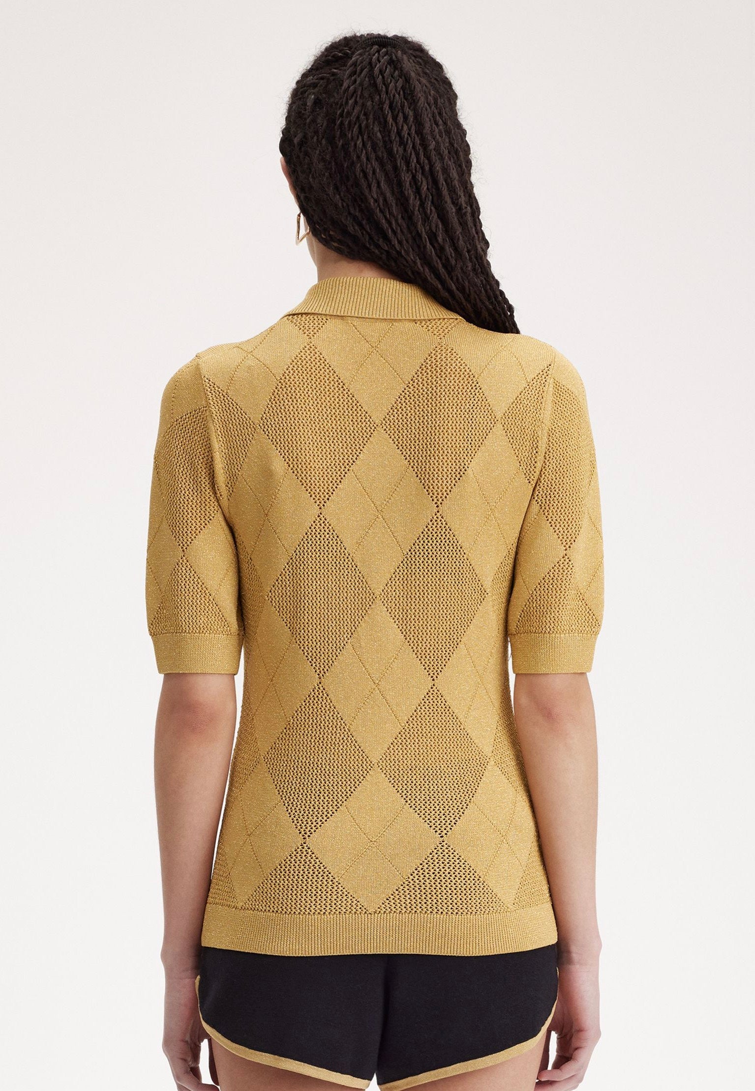 Fred Perry x Amy Winehouse - Argyle Knitted 1964 Gold - Polo Manchester