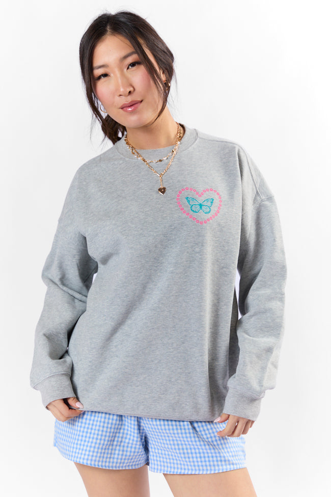 Good Days Ahead Light Grey Oversized Graphic Sweatshirt From China