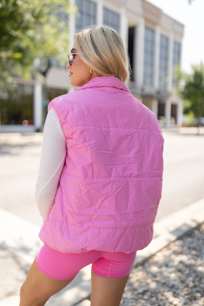 My Eyes On You Pink Oversized Puffer Vest FINAL SALE Shop Offer Cheap Online