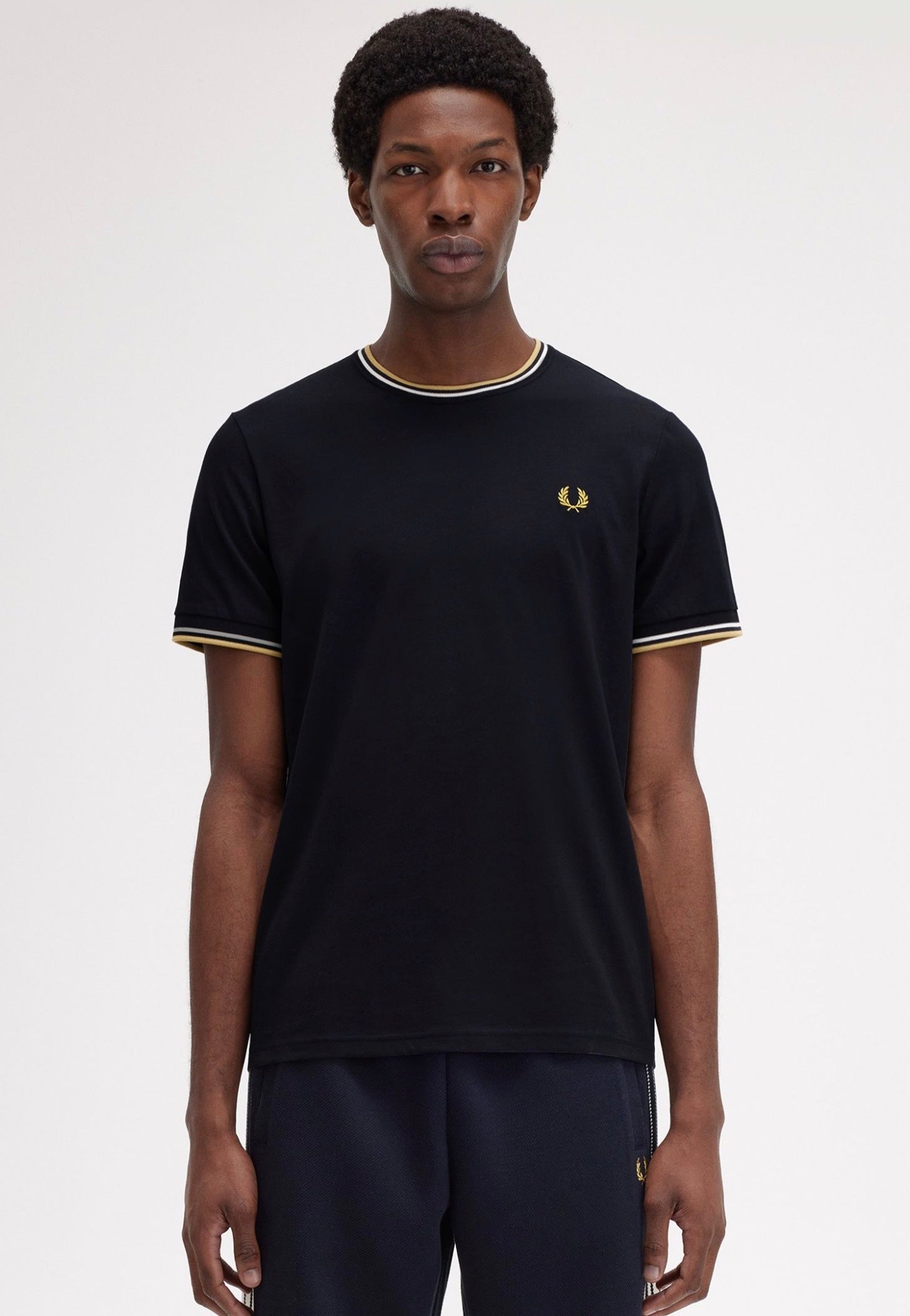 Fred Perry - Twin Tipped Navy/Ecru/Honeycomb - T-Shirt Release Dates Sale Online