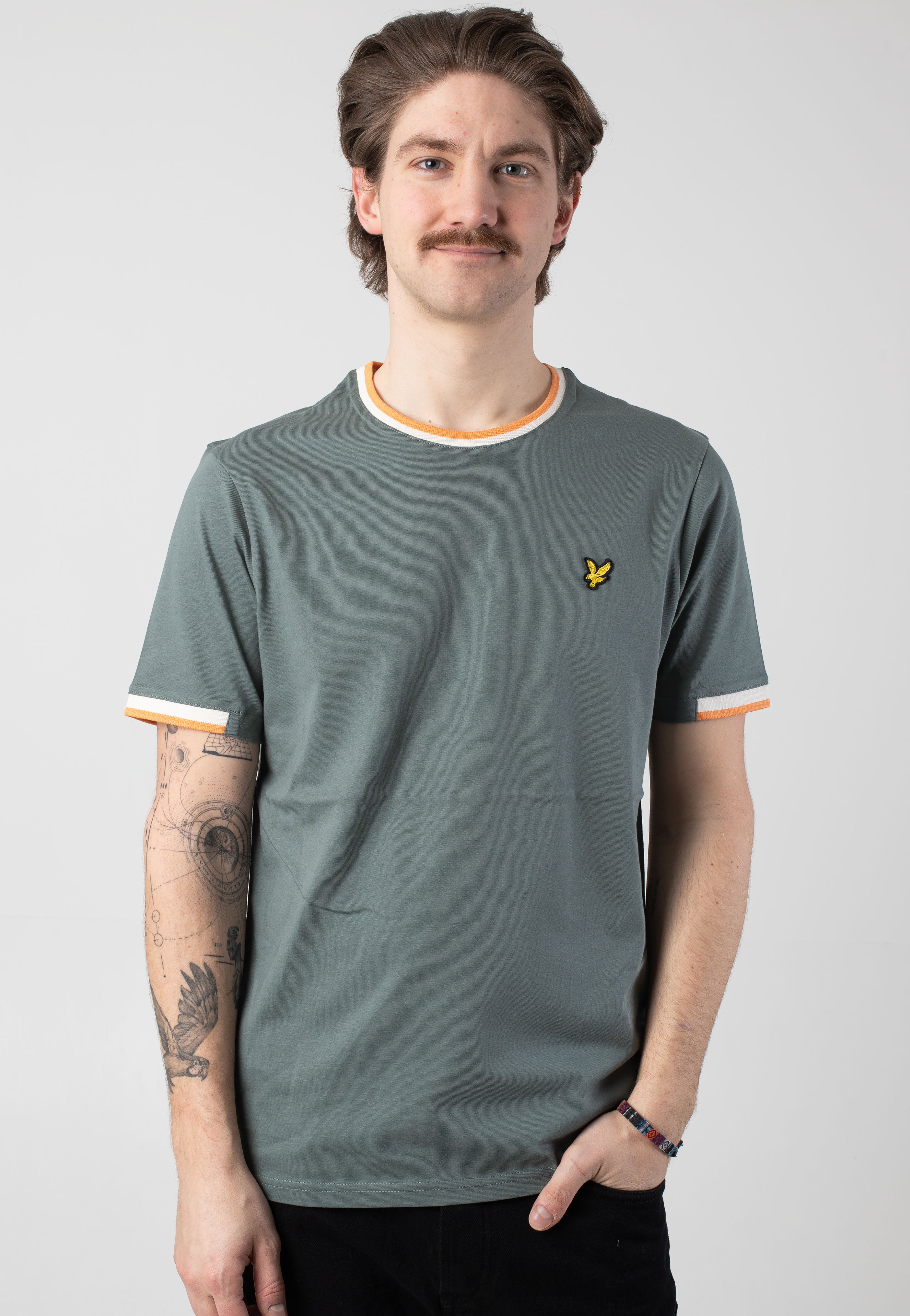 Lyle & Scott - Half Tipped Green Mercurial - T-Shirt Clearance Eastbay