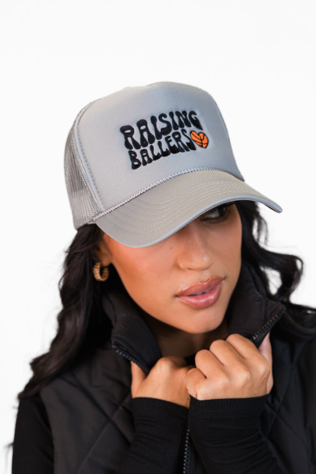 Raising Ballers Light Grey Trucker Hat Buy Cheap Low Cost