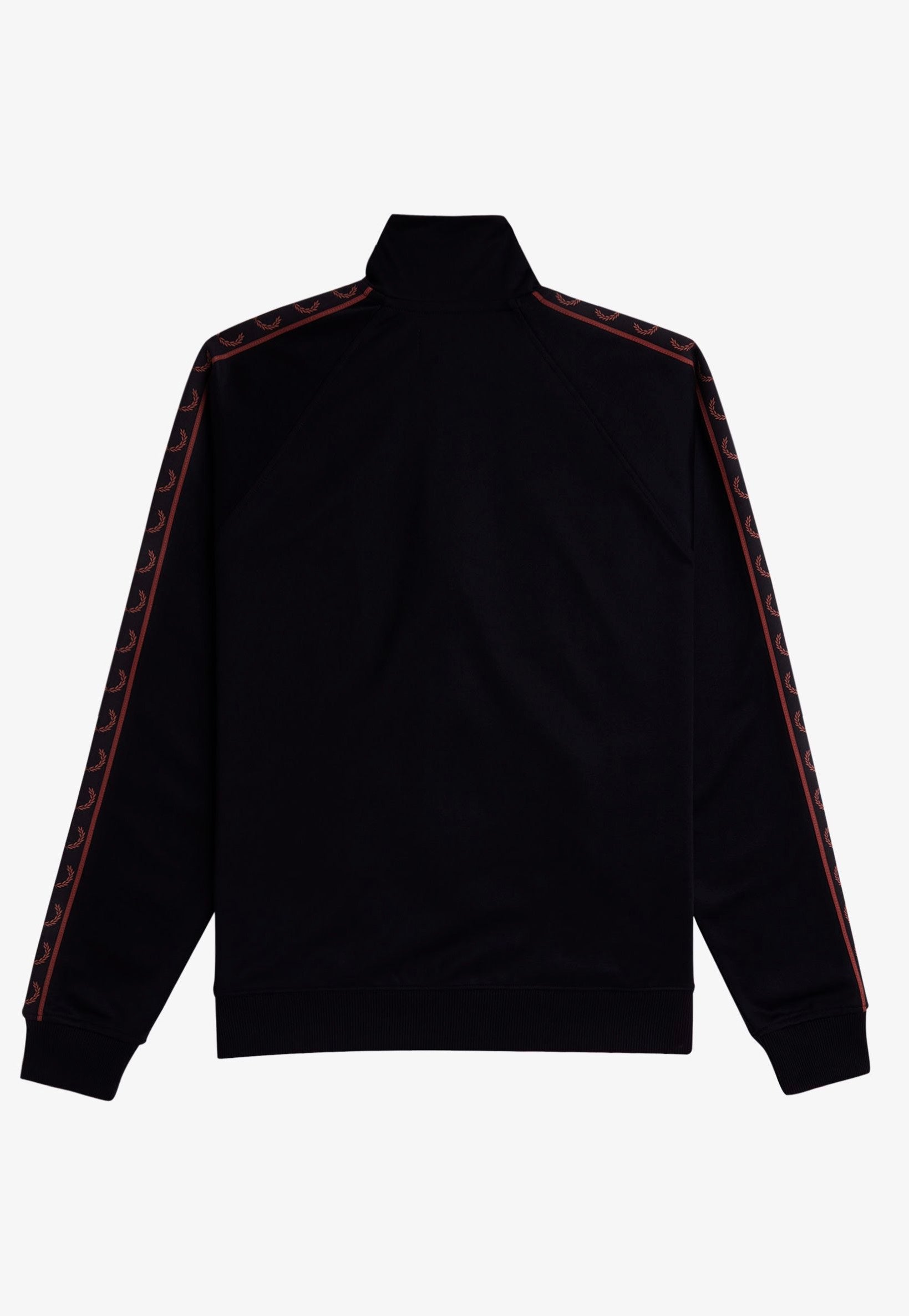 Fred Perry - Contrast Tape Track Black/Whisky Brown - Track Jacket Discount Fashion Style