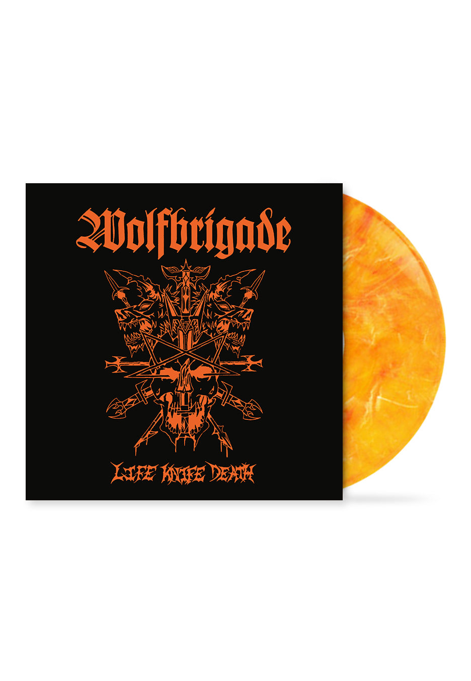 Wolfbrigade - Life Knife Death Orange - Marbled Vinyl Sale With Paypal