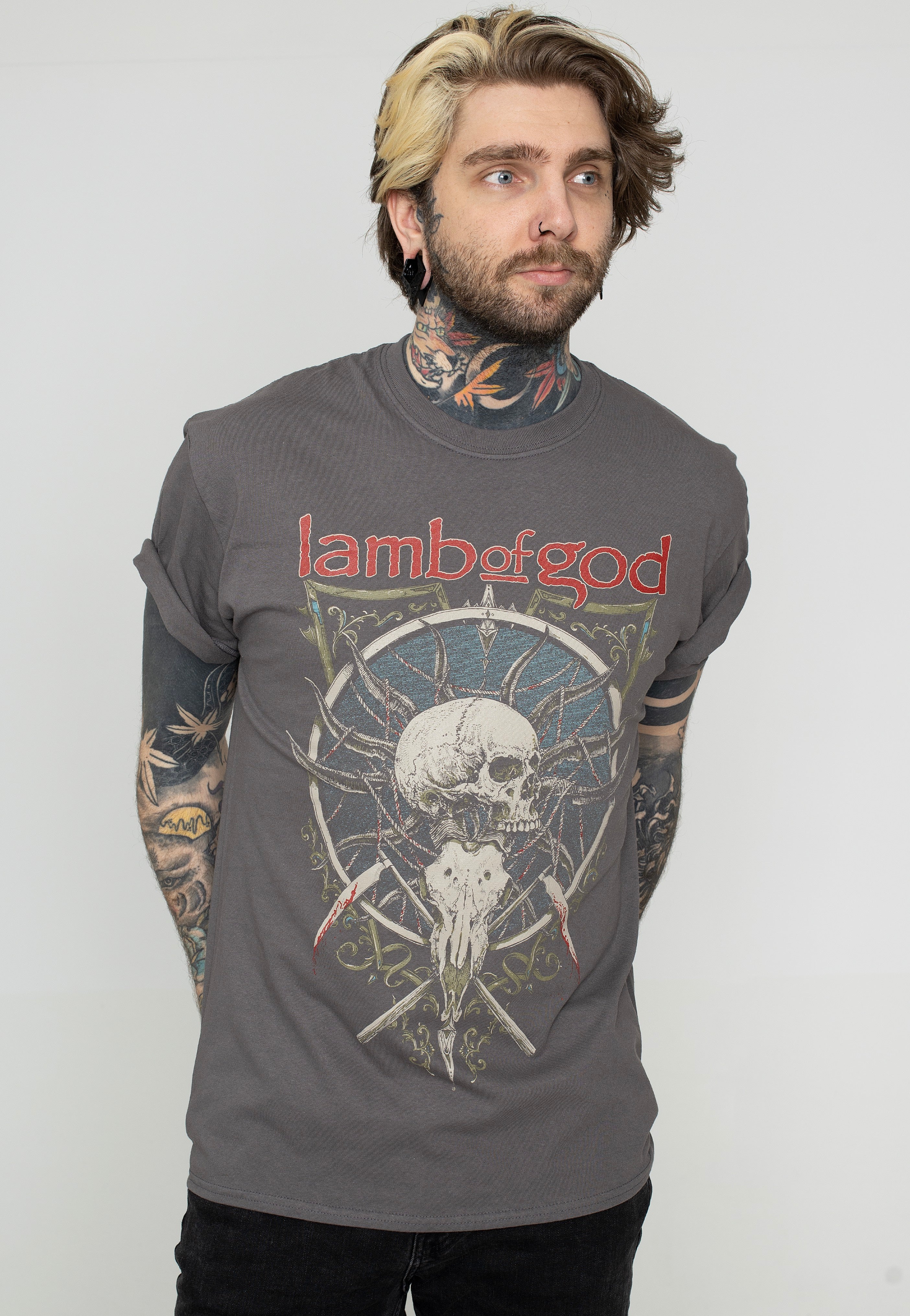 Lamb Of God - Skull Kopia Black - T-Shirt 100% Authentic Cheap Online