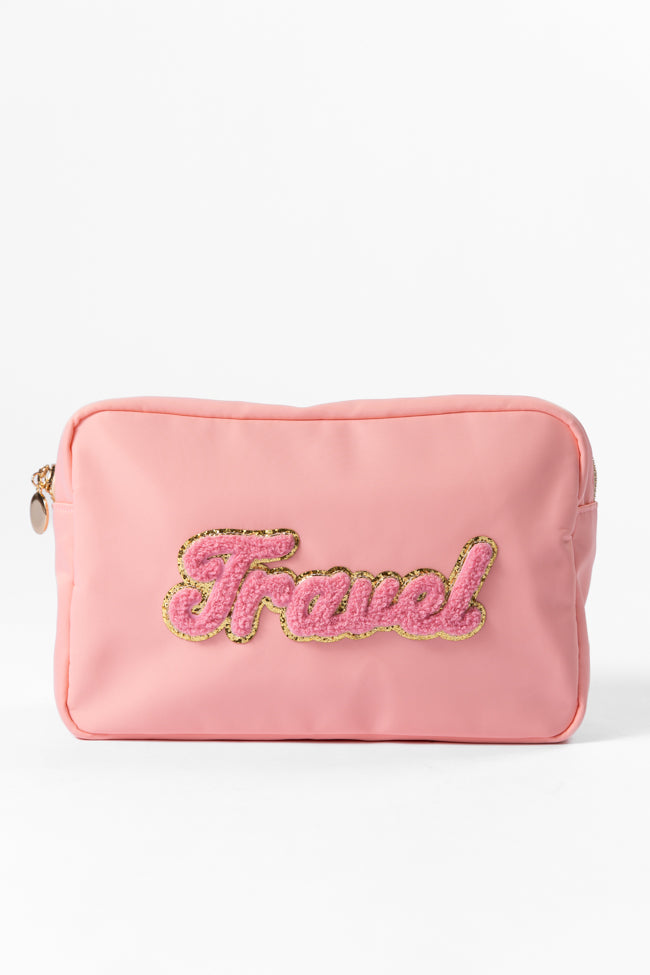 Pink Travel Travel Pouch Outlet View