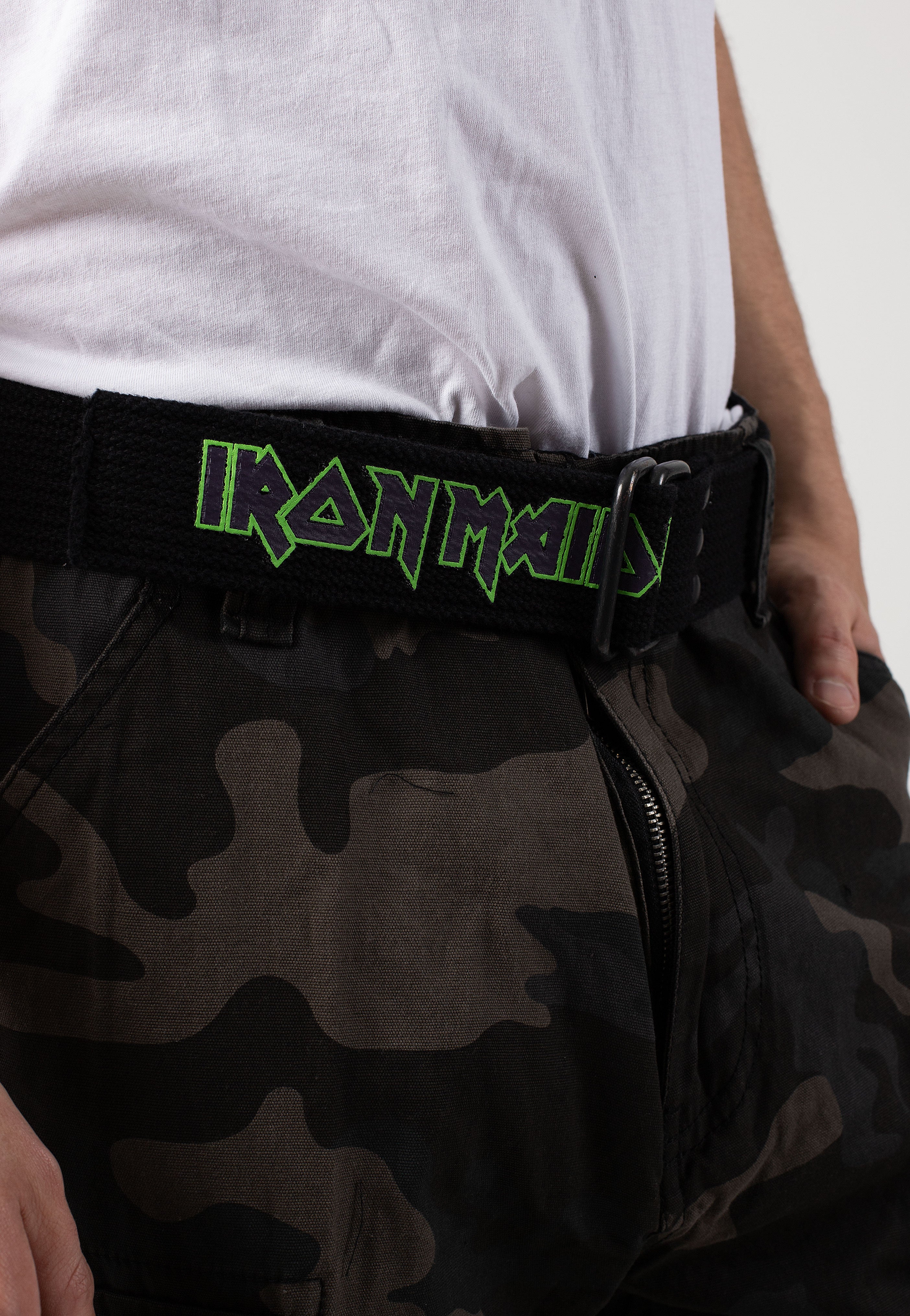 Brandit x Iron Maiden - Savage The Number Of The Beast Darkcamo - Shorts Cheap Brand New Unisex