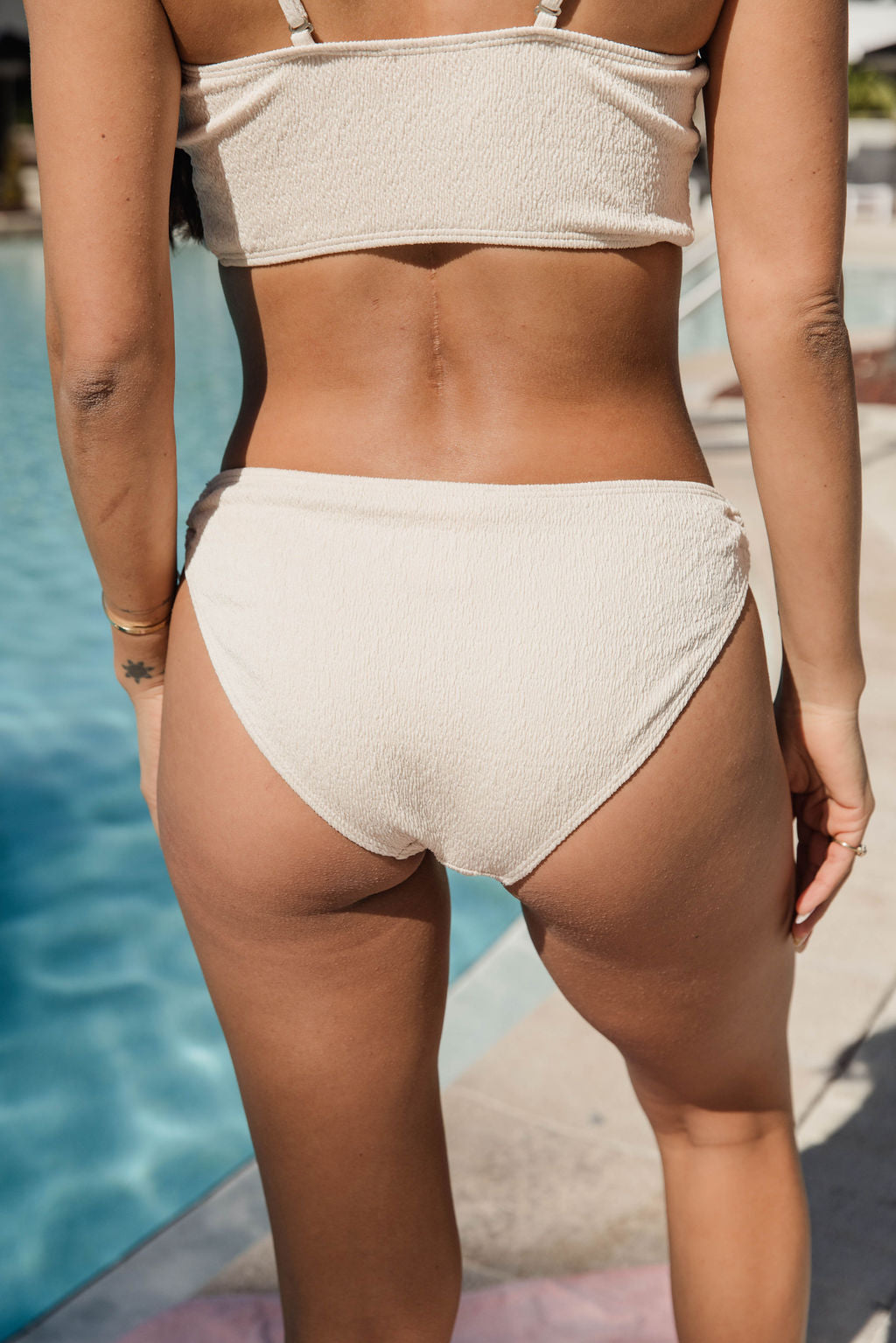 Salt And Stone Oatmeal Textured O-Ring Low Waisted Bikini Bottoms Sale Online Shop