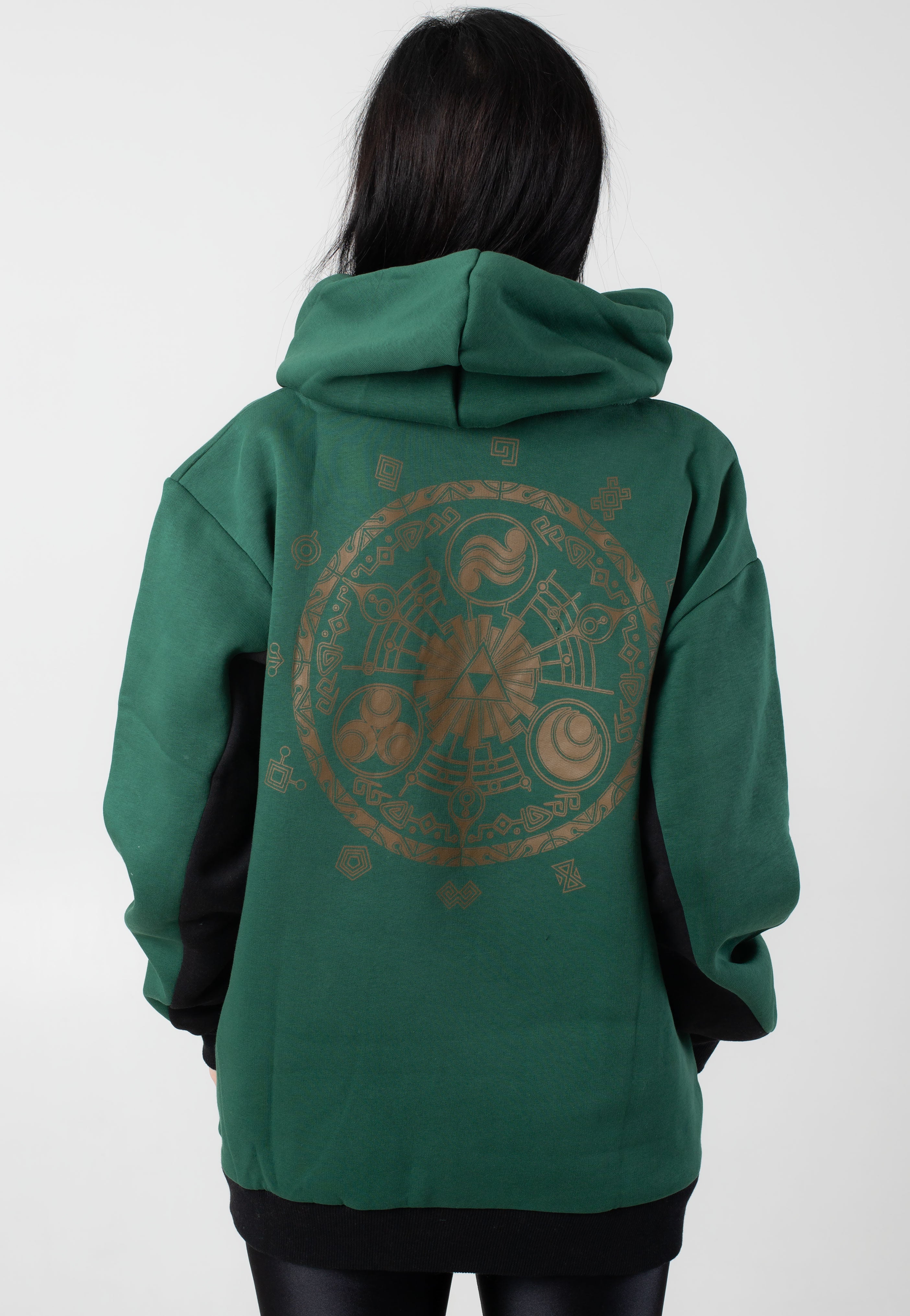 The Legend Of Zelda - Hyrule And Symbols Dark Green - Hoodie Discount Store