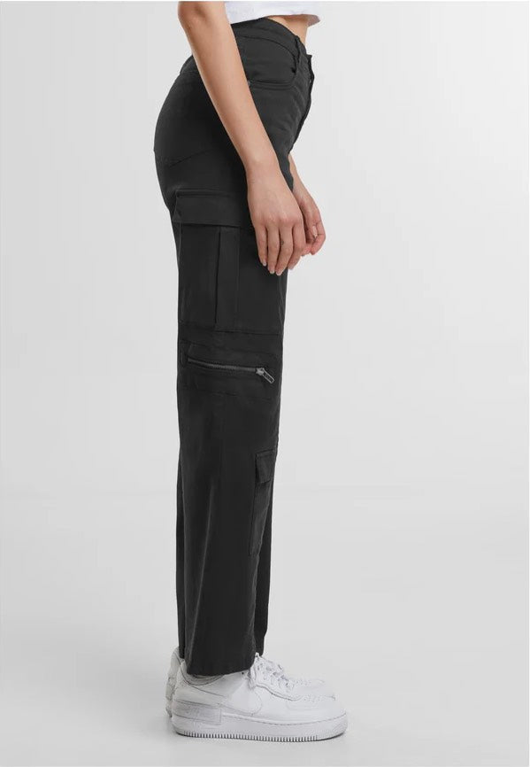 Urban Classics - Ladies Loose Utility Stretch Twill Black - Pants Sale View